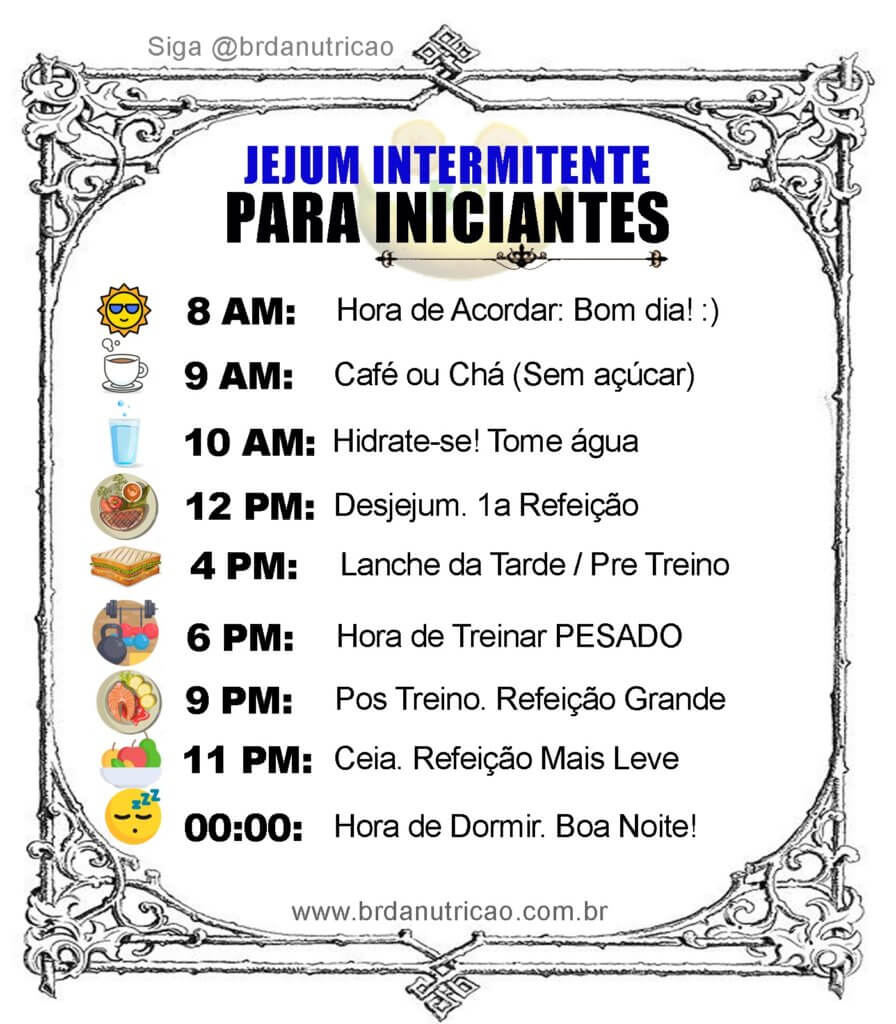 jejum intermitente cardapio